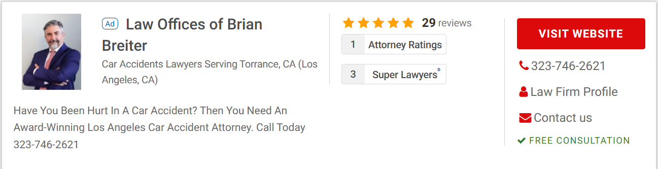 Car Accident Lawyer Torrance